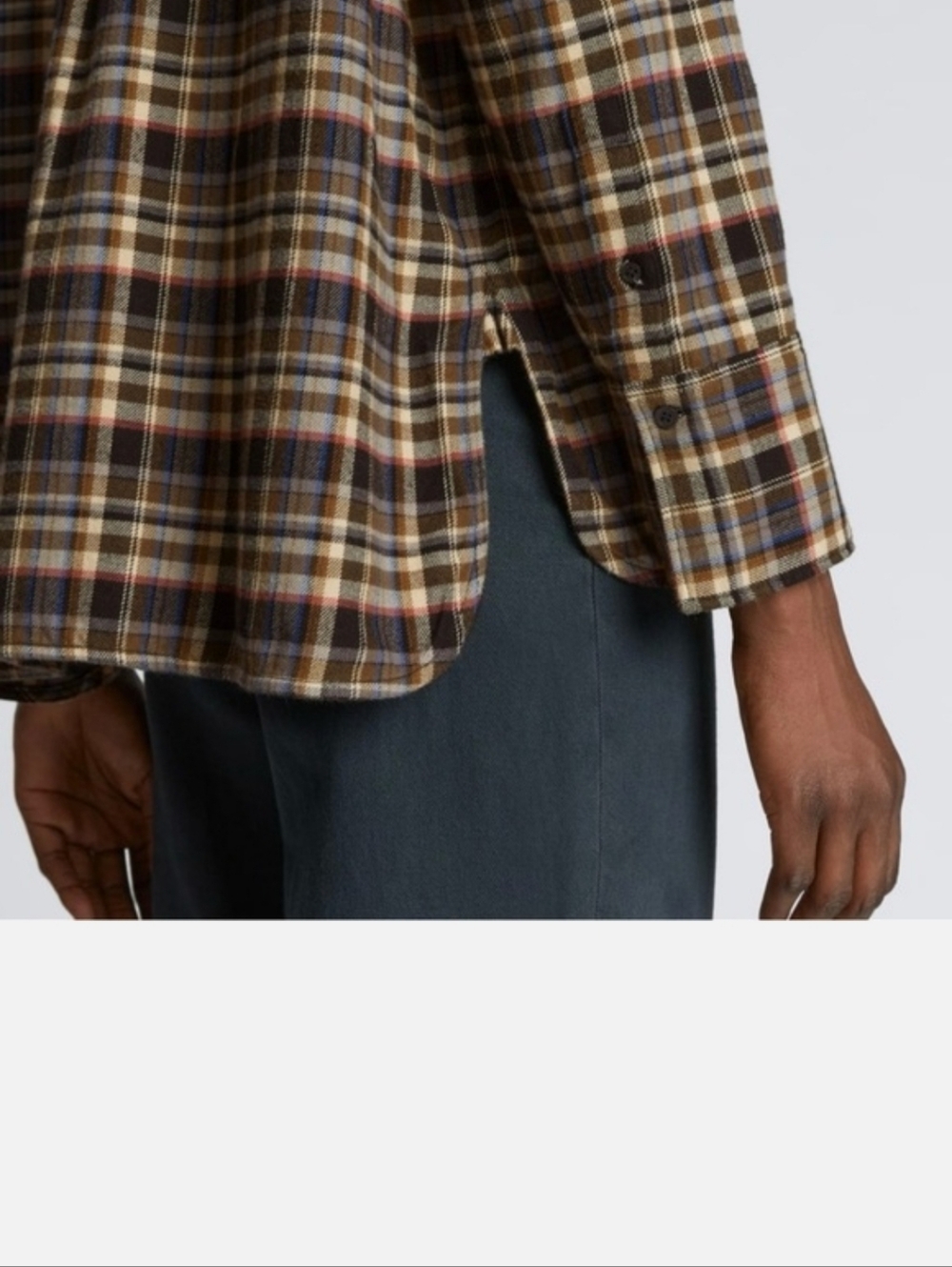 Everlane Oversized Plaid Boxy Flannel Shirt Size Medium New - Picture 3 of 9